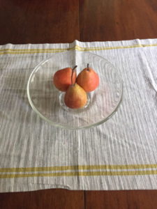 pretty pears on a not so perfect table