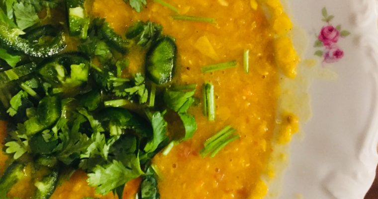Easy Curried Red Lentil Soup